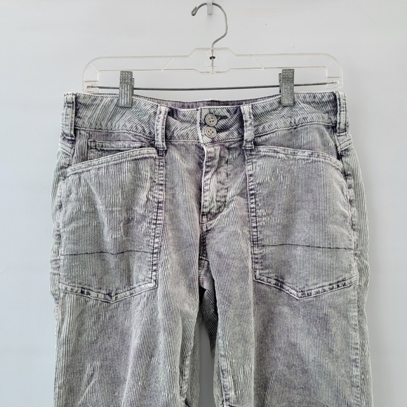 Anthropologie Pilcro The Wanderer Corduroy Barrel Pants Size 27 Light Gray Boho - Picture 3 of 16